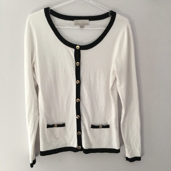 classic black cardigan